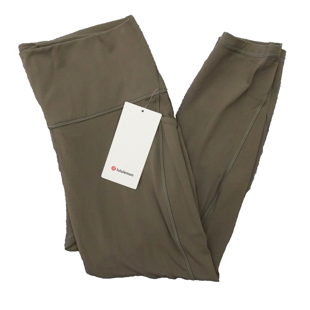 🦄 Lululemon Size 14 Align High Rise Pant 25" Pockets NOMD Nomad Brown $128